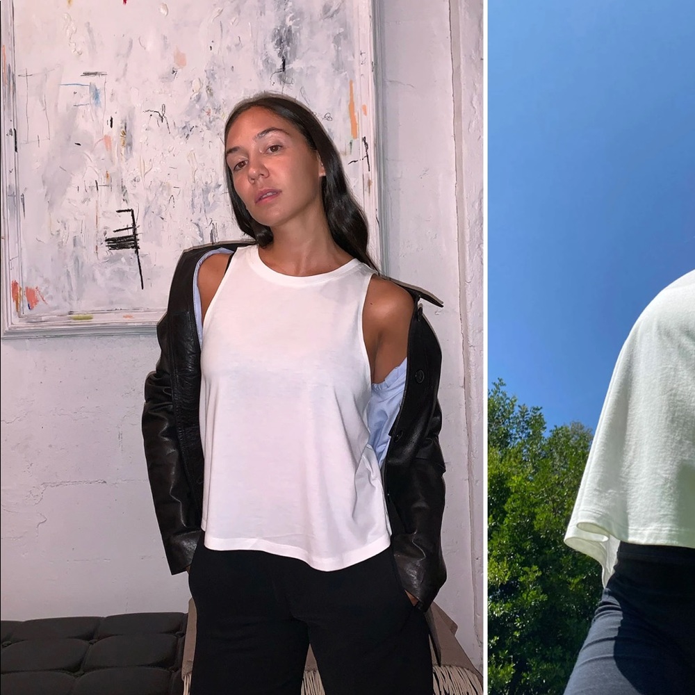 SOLD Girlfriend Collective White Florence Tank